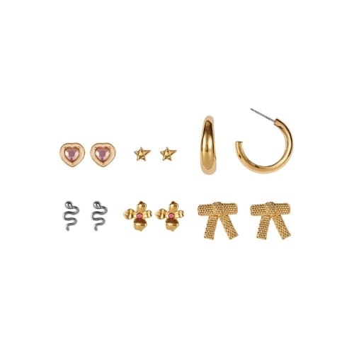Estuche de 6 aretes para mujer